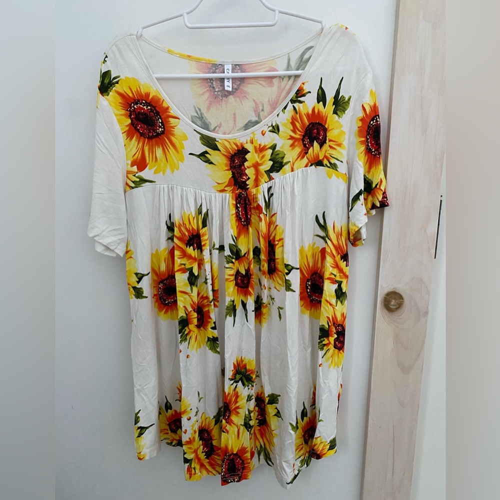 Cathy Sunflower Shirt / Blouse Sz. 2XL